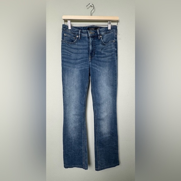 Lauren Ralph Lauren High Rise Straight Leg Medium Wash Jeans Size 2 - Picture 1 of 12